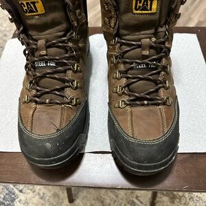 Caterpillar Men's Brown and Black Steel Toe Boots